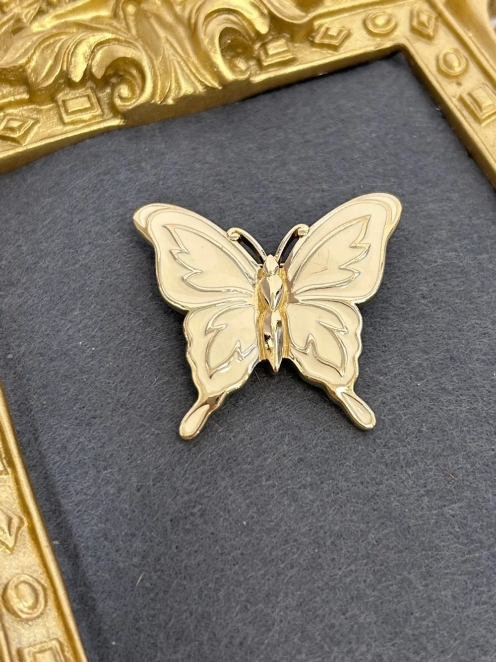 Trifari Gold Butterfly Brooch Pin - Elegant Women's Jewelry